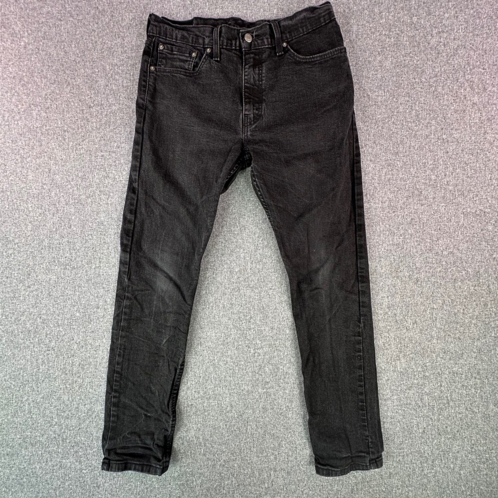 Levi's Jeans Mens 33x32 512 Slim Taper Black Stretch Denim 28833-0287